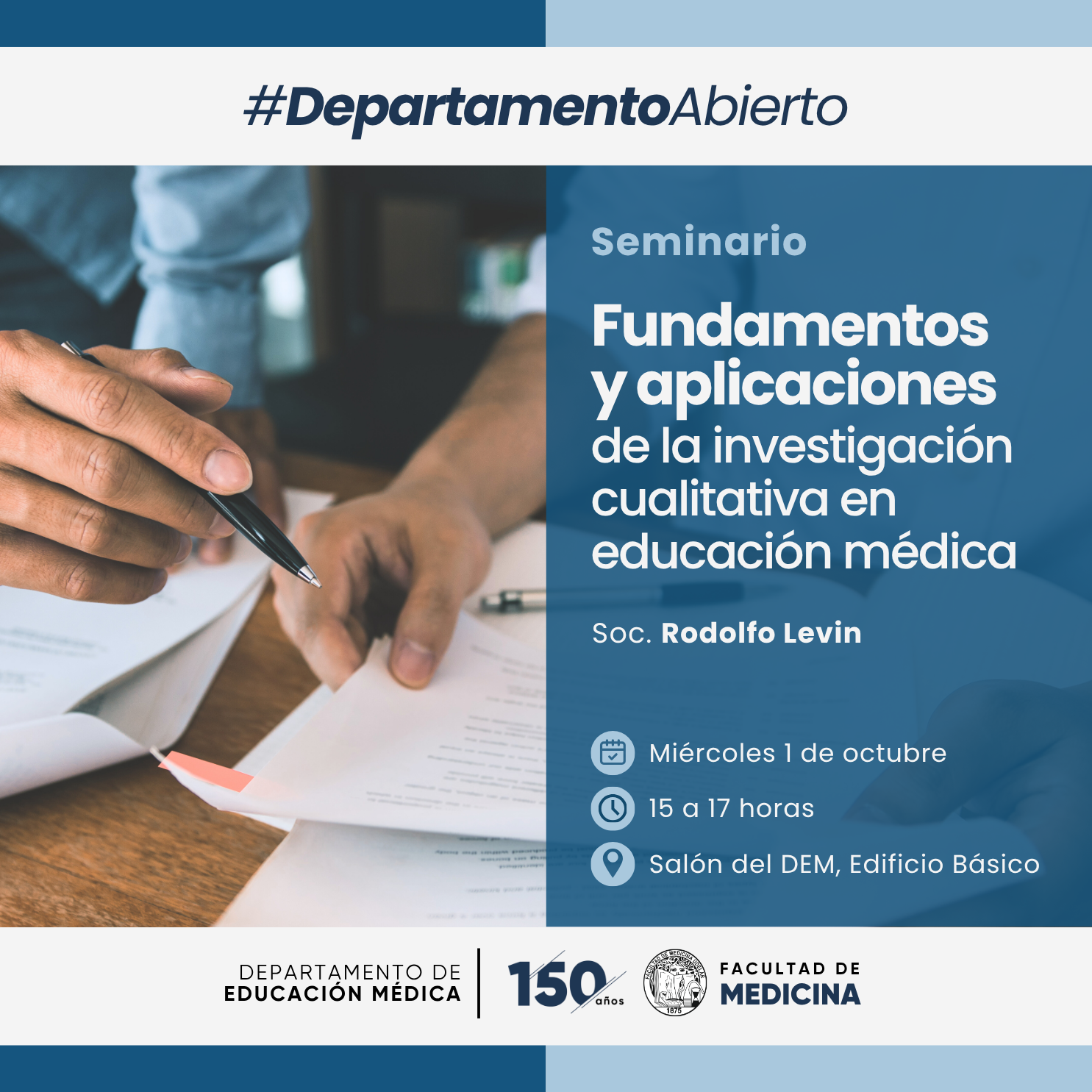 1 de octubre de 2025 - Fundamentos y aplicaciones de la investigación cualitativa en educación médica